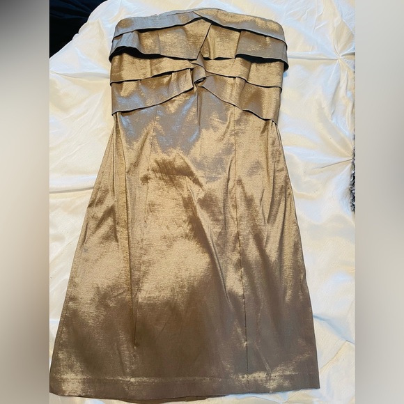 Gold Cocktail Dress Medium - Picture 1 of 3